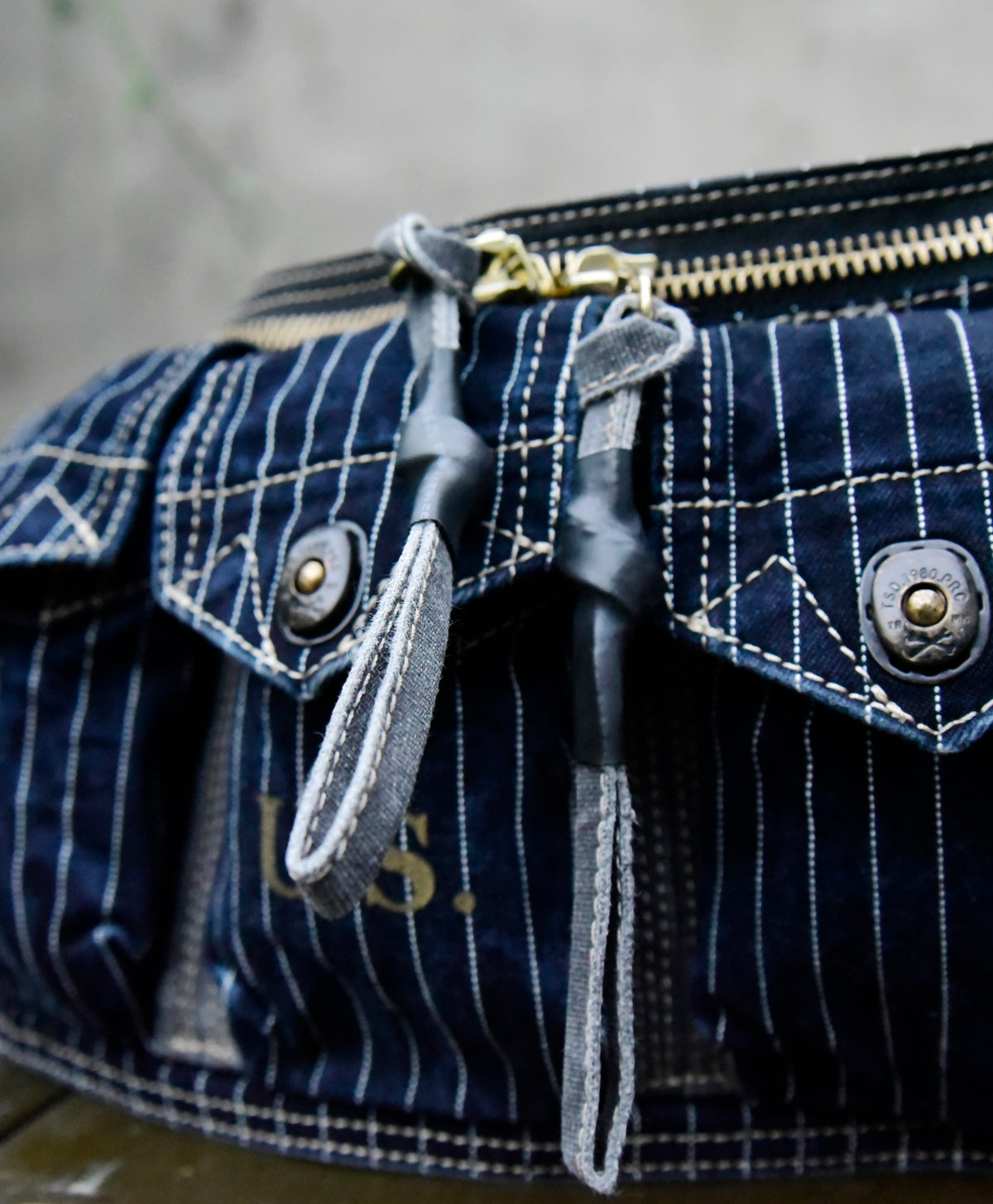 Washed Canvas Distressed Fanny Pack – Vintage 3-Way Chest Crossbody Unisex – Bags | japanese streetwear | vintage workwear | unisex | Yamalinclothes
