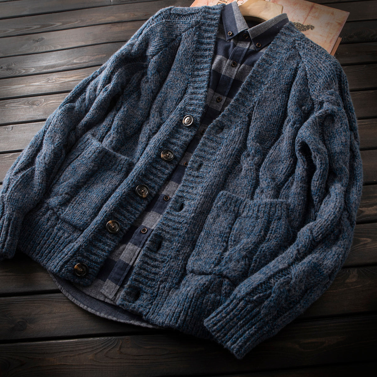 Heavyweight 80% Wool Knit Zip Cardigan Sweater – Japanese Vintage Loose Unisex – Sweater cardigan | japanese streetwear | vintage workwear | unisex | Yamalinclothes