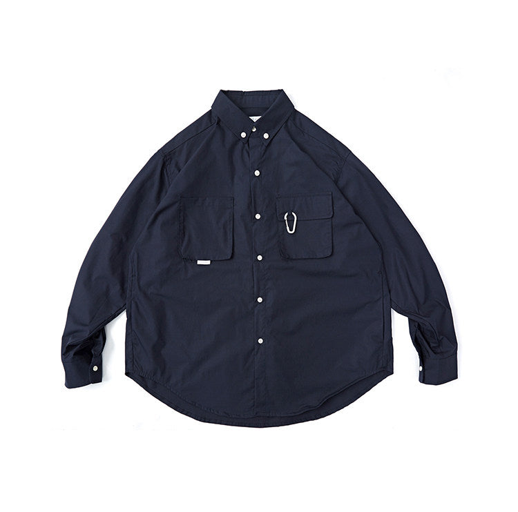 Japanese Retro Outdoor Multi-Pocket Tooling Shirt – Loose Long-Sleeve Unisex Cityboy Top – Japanese vintage | yamalin clothes | Yamalinclothes