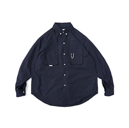 Japanese Retro Outdoor Multi-Pocket Tooling Shirt – Loose Long-Sleeve Unisex Cityboy Top – Japanese vintage | yamalin clothes | Yamalinclothes