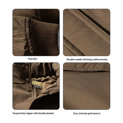Duck Down Jacket – Stand Collar & Ribbed Hem | Yamalinclothes