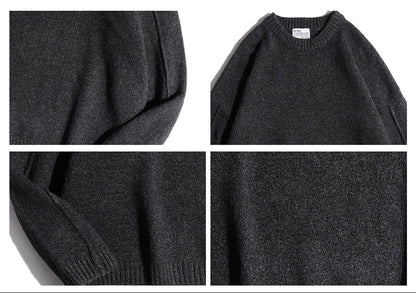 Japanese Vintage Knit Sweater – Unisex Collegiate Maillard