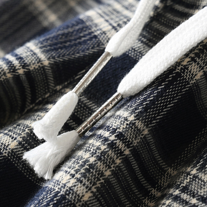 Japanese style retro plaid casual pants, spring/summer thin plaid straight leg tapered harem pants/sports pants – Japanese vintage | yamalin clothes | Yamalinclothes