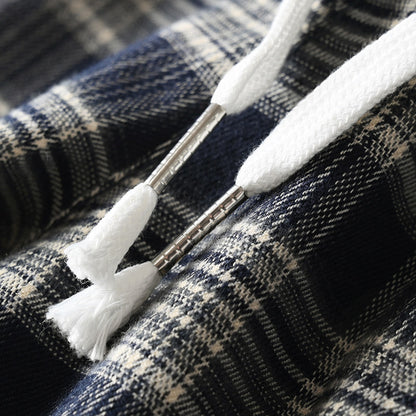 Japanese style retro plaid casual pants, spring/summer thin plaid straight leg tapered harem pants/sports pants – Japanese vintage | yamalin clothes | Yamalinclothes