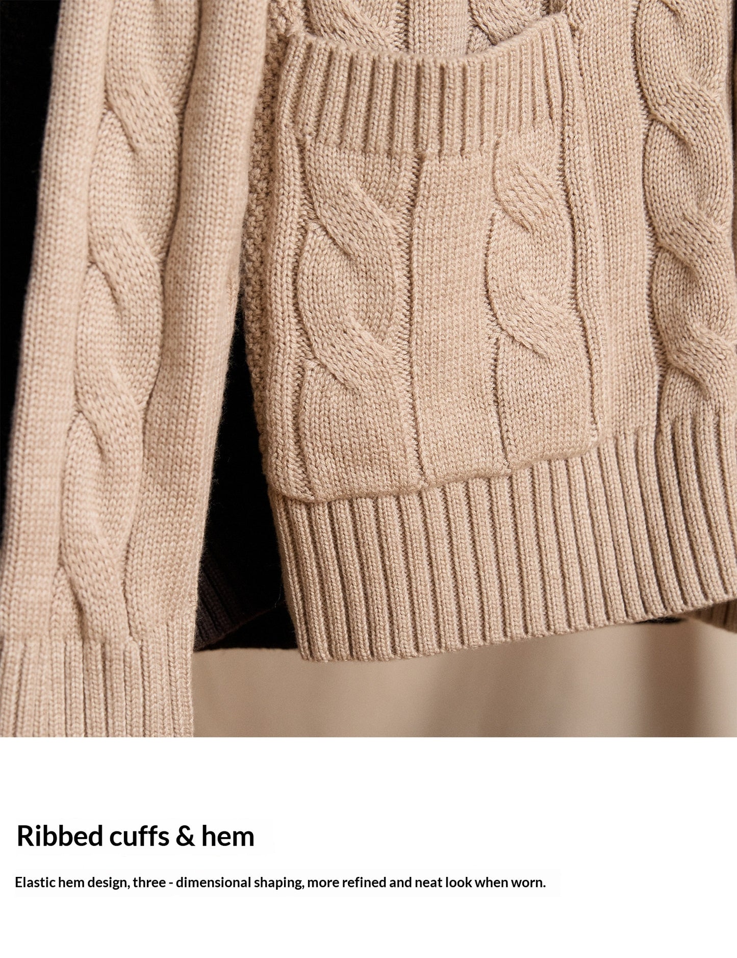 Twist Knit Collar Jacket – Old Money Wool Blend Men