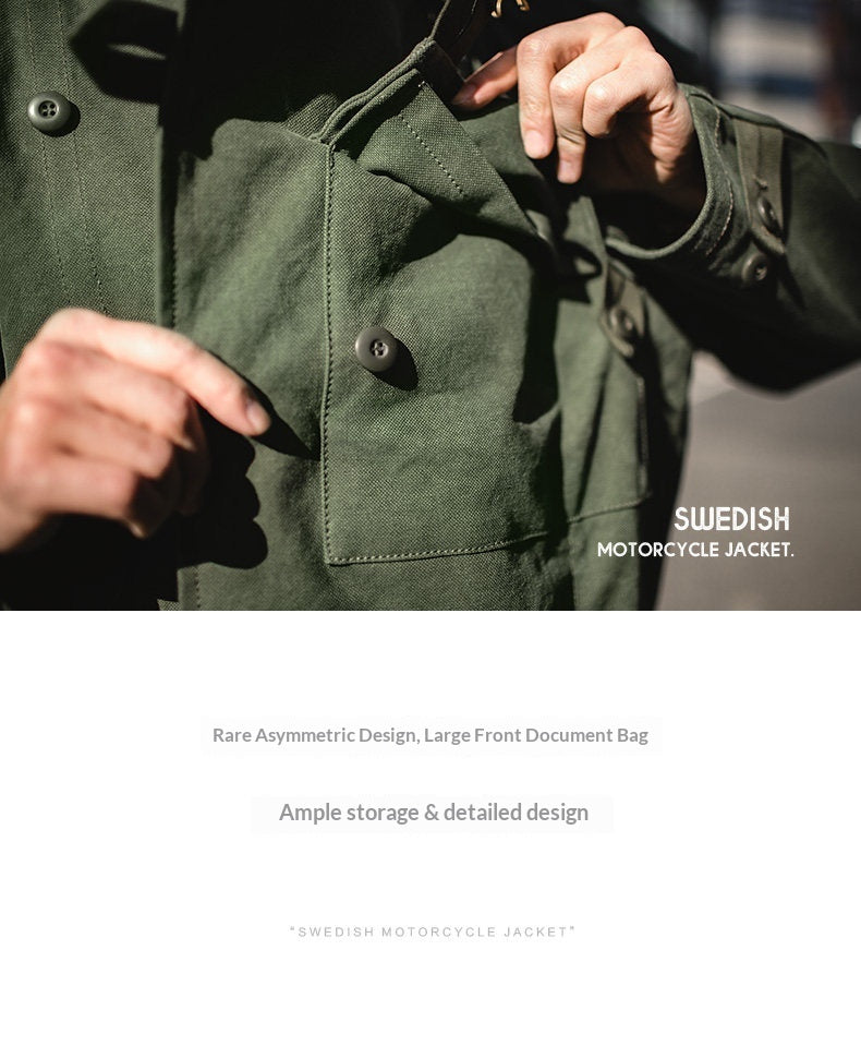 Vintage Hunting Jacket – Army Green Biker Coat Men – Japanese vintage | yamalin clothes | Yamalinclothes