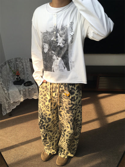 Vintage Rock Band Graphic Double Collar Long Sleeve Tee – Unisex Oversized