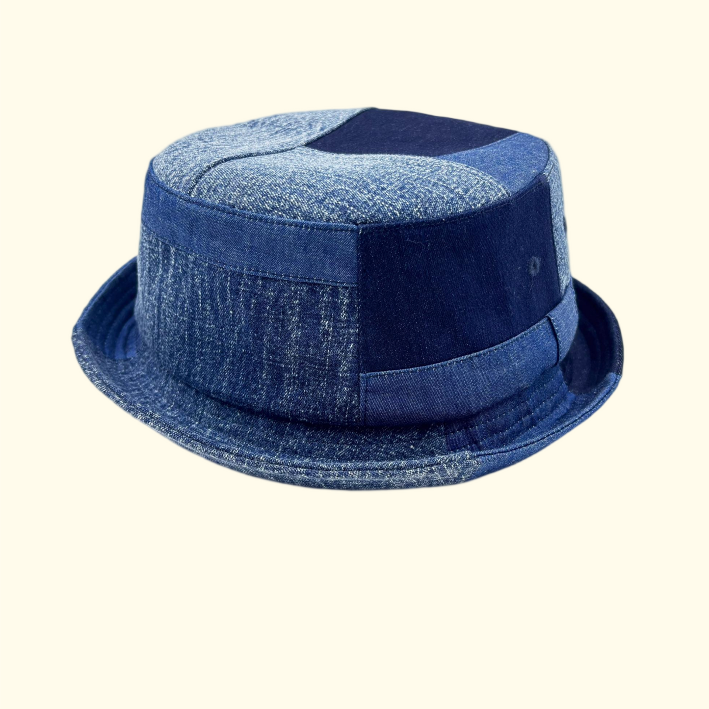 Washed Denim Wide Brim Fedora Hat – Retro Casual Breathable Unisex Sun Hat