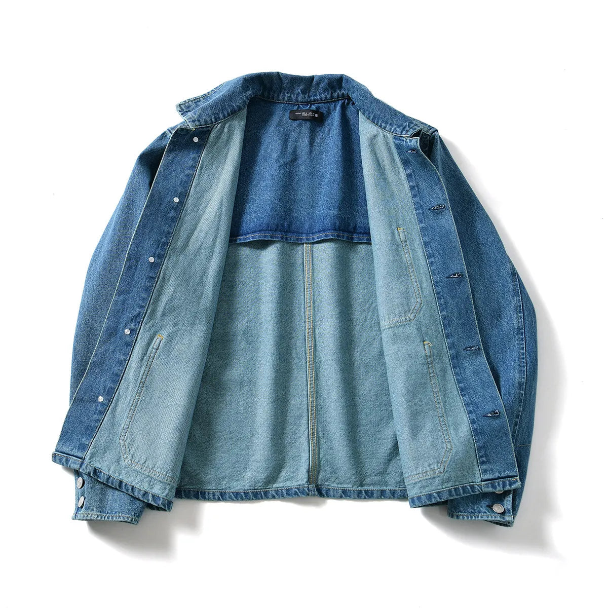 Cotton Washed Soft Lapel Denim Jacket – Casual Loose Men’s Spring Streetwear Coat – Japanese vintage | yamalin clothes | Yamalinclothes