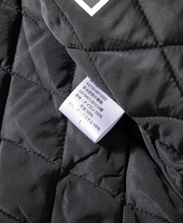 Quilted Lapel Jacket – Windproof Waterproof Oversized Unisex Cotton Padded Coat