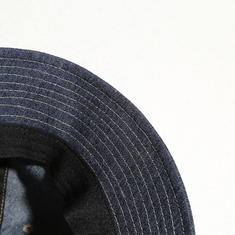 Retro Denim Bucket Hat – Japanese Vintage Unisex