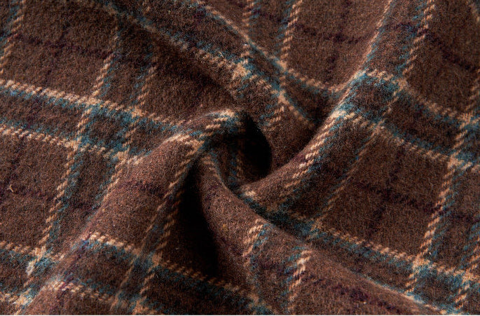 Brushed Plaid Long Sleeve Shirt Jacket – Vintage Loose Unisex Casual