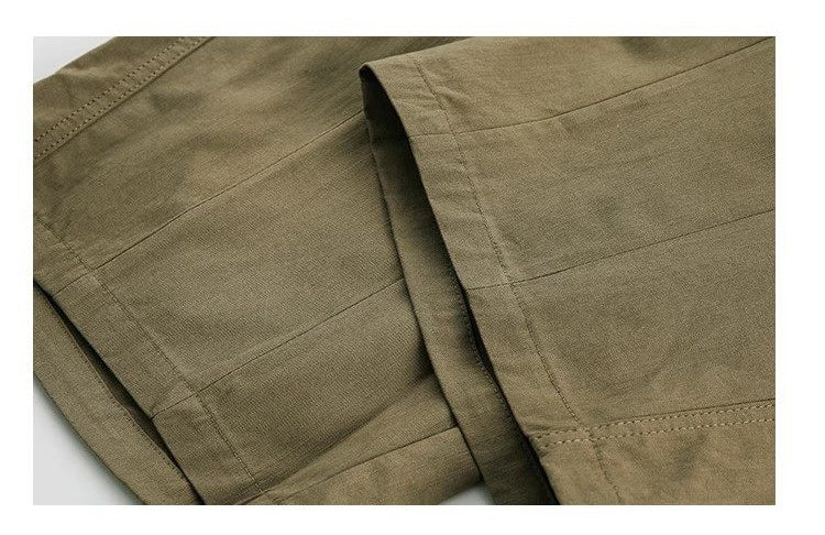 Cotton Work Pants – Elastic Waist & Wide Straight Leg | Yamalinclothes