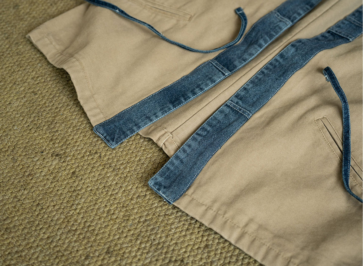 Patchwork Denim Tie-Front Jacket – Japanese Vintage Workwear Unisex – Japanese vintage | fall outfits 2026 | fall winter outfits | classy winter outfits | lazy comfy outfits | japanese streetwear | vintage workwear | yamalin clothes | Yamalinclothes