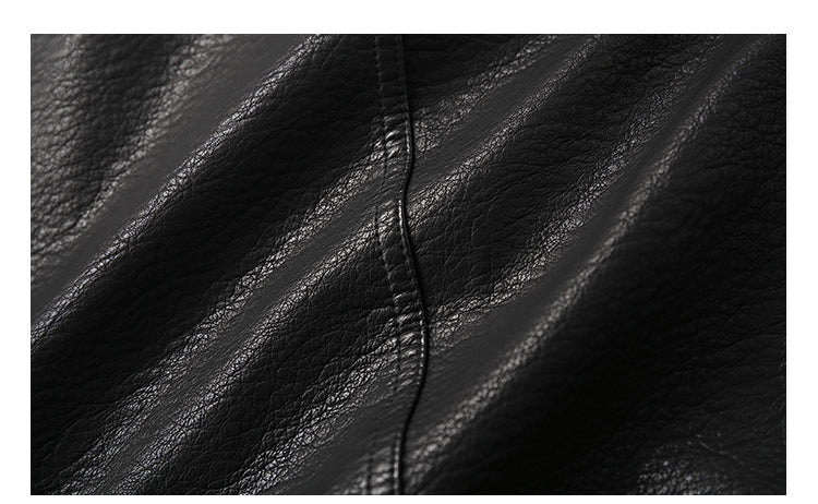 American Retro Lychee Grain Leather Jacket for Men, Spring and Autumn New Style, Cool Motorcycle Jacket, Short Workwear Stand Collar Jacket, Trendy