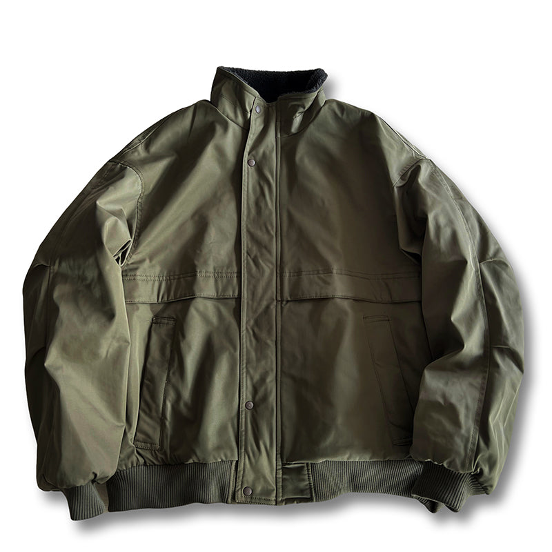 Japanese Style Trendy Brand Lamb Wool Stand Collar Cotton Jacket Men Winter Trendy Brand Couple Loose Thickened Warm Workwear Cotton Coat Jacket