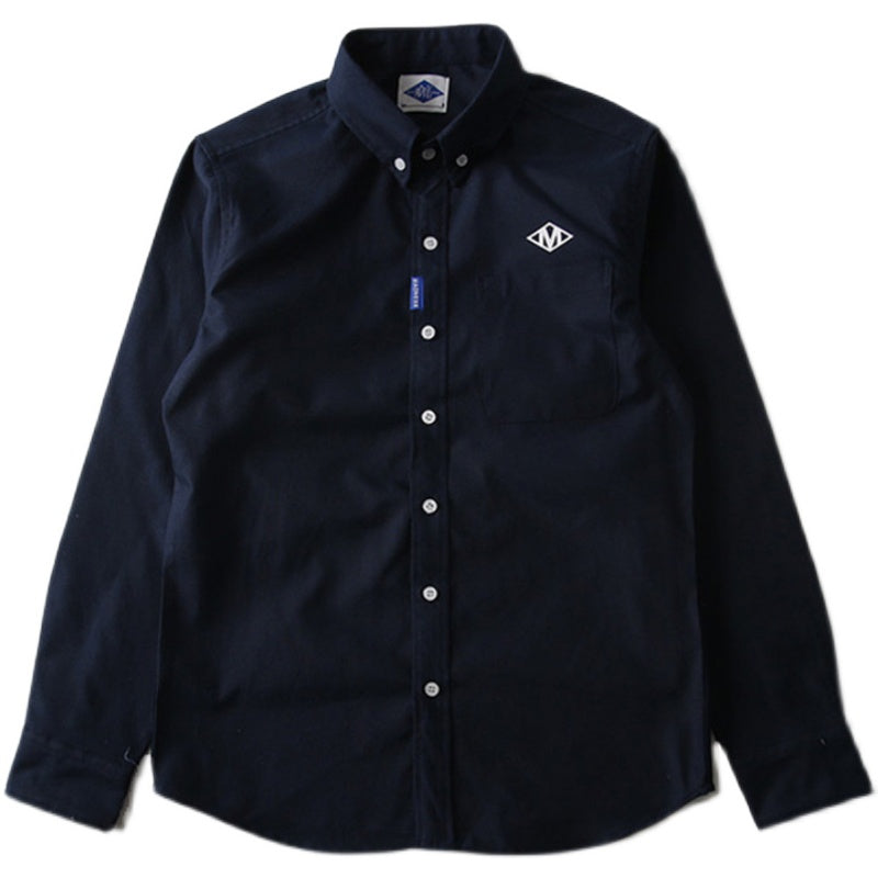 Oxford Cotton Shirt for Men Japanese Style Hong Kong Style Youth Casual Long Sleeve Shirt