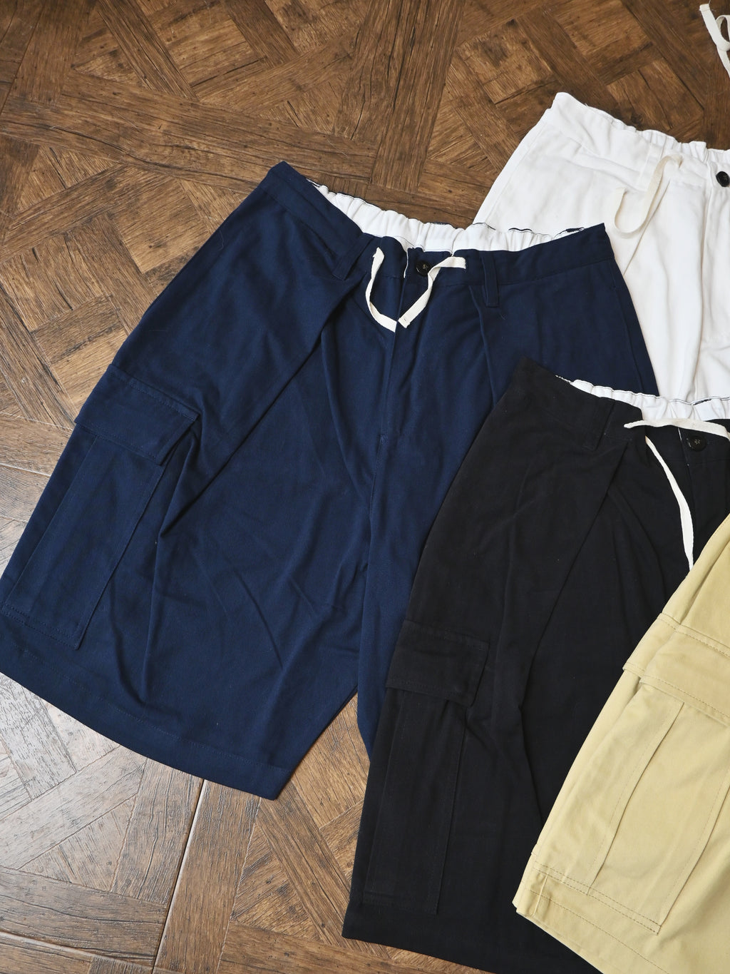 Vintage Oversized Cargo Shorts Balloon Pants A-Line Vintage Five-Point Shorts Trendy All-Cotton Japanese Style