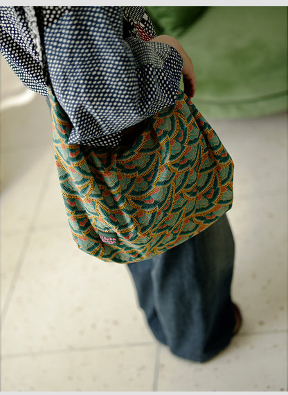 Original Spring Summer New Print Large Capacity Retro Shoulder Bag Fashion Crossbody Lightweight Tote Bag