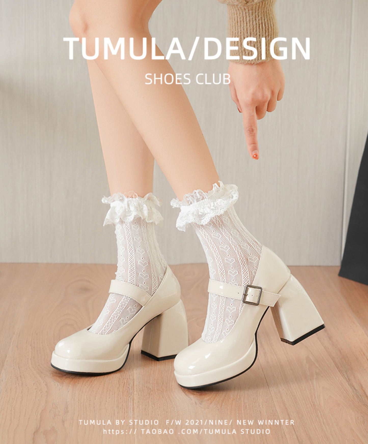 Women's French Style Mary Jane Wedding Shoes - Waterproof Platform Chunky Heel Elegant Bridesmaid Shoes