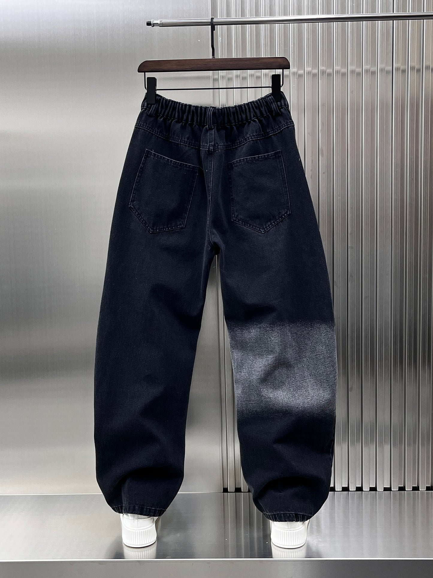 Men's 2025 Spring Japanese Retro Gradient Washed Jeans - Street Style Patchwork Straight Pants