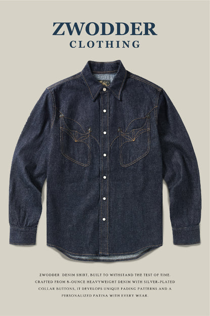 Vintage American Style Men's Long Sleeve Shirt