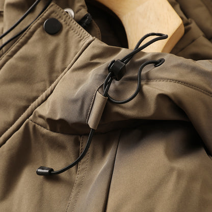 Men's Plus Size Cold-Resistant Hooded Cotton Jacket - Winter Thickened Windproof Warm Export Overstock Workwear Coat