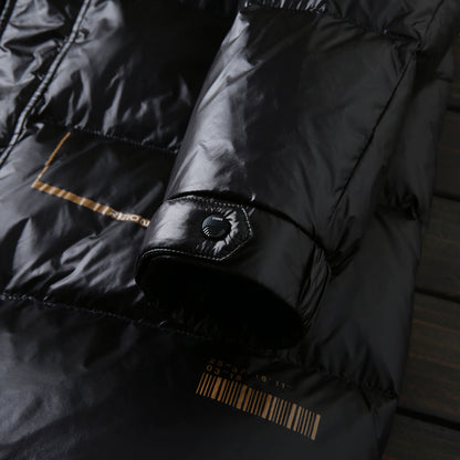 Men's Plus Size Export Overstock Down Jacket - Thickened High-Puff Hooded Mid-Length Cold-Resistant Coat