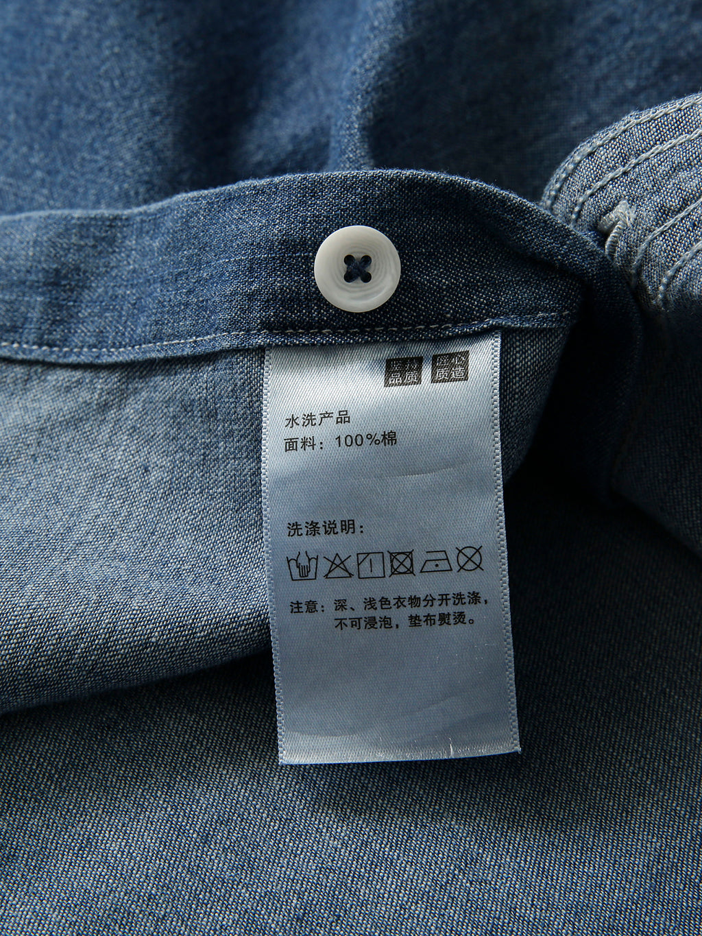 Pure Cotton Enzyme Wash! Export Surplus Men's Summer Turn-down Collar Denim Short Sleeve Shirt Top