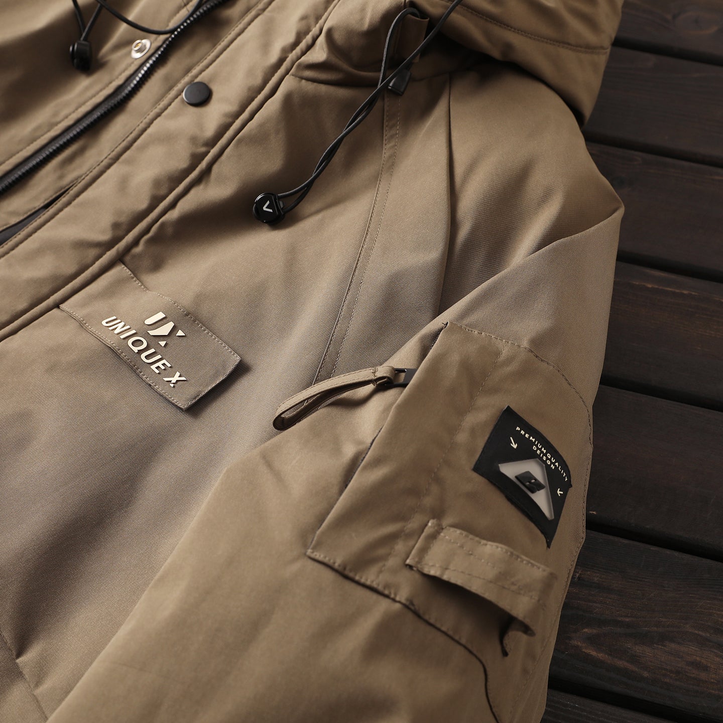 Men's Plus Size Cold-Resistant Hooded Cotton Jacket - Winter Thickened Windproof Warm Export Overstock Workwear Coat