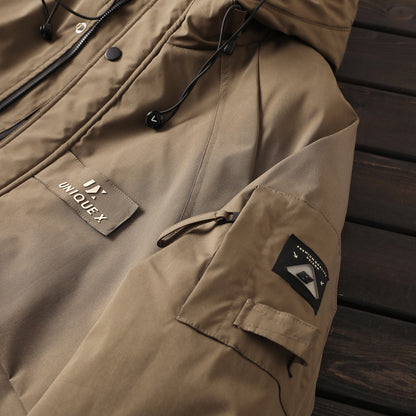 Men's Plus Size Cold-Resistant Hooded Cotton Jacket - Winter Thickened Windproof Warm Export Overstock Workwear Coat