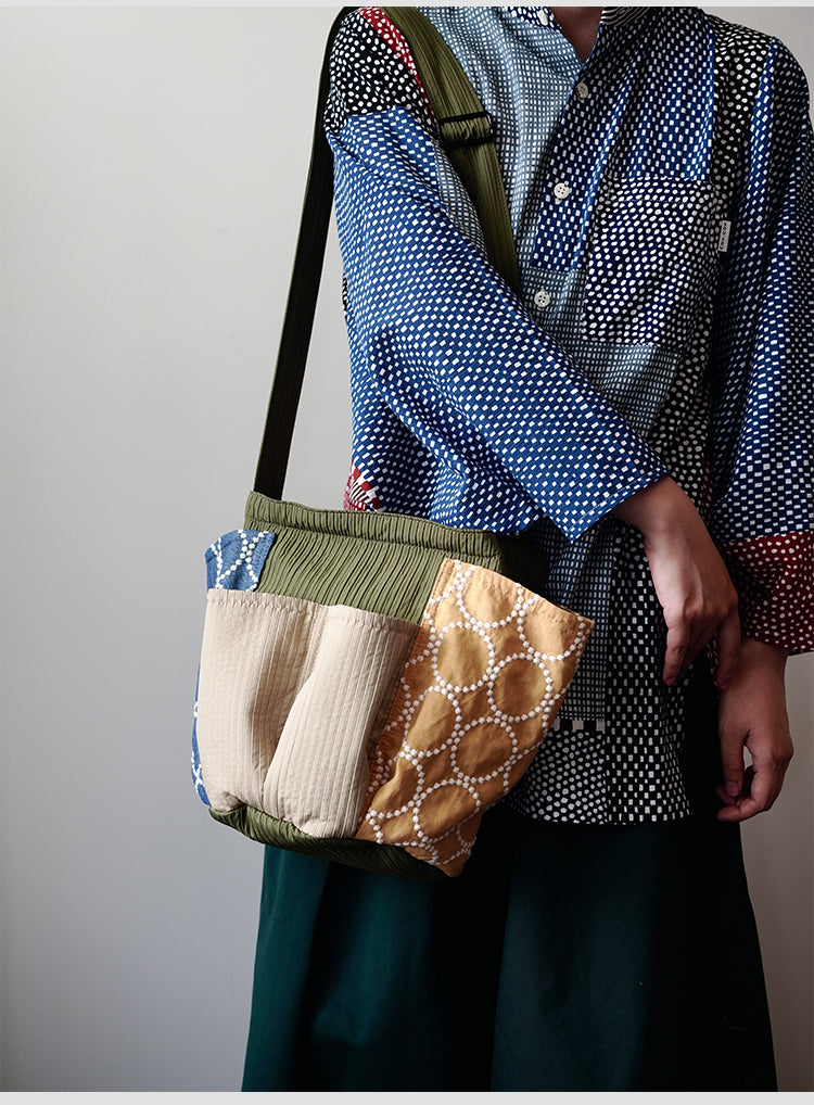 Original Patchwork Large Capacity Crossbody Bag Retro New Chinese Style Embroidered Tote Bag for Women