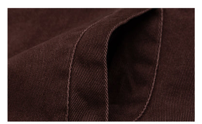 Men's Japanese Retro Lamb Wool Jacket - Thickened Stand Collar Couple Cotton Coat