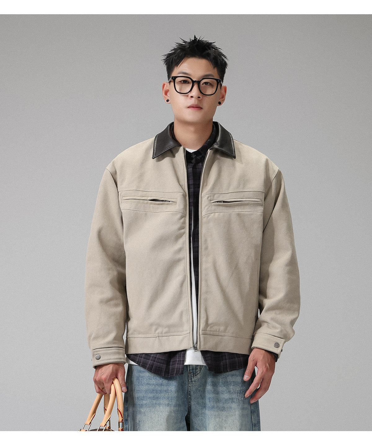 American-style trendy brand lapel Harrington jacket for men, spring workwear Detroit coat – Japanese vintage | yamalin clothes | Yamalinclothes