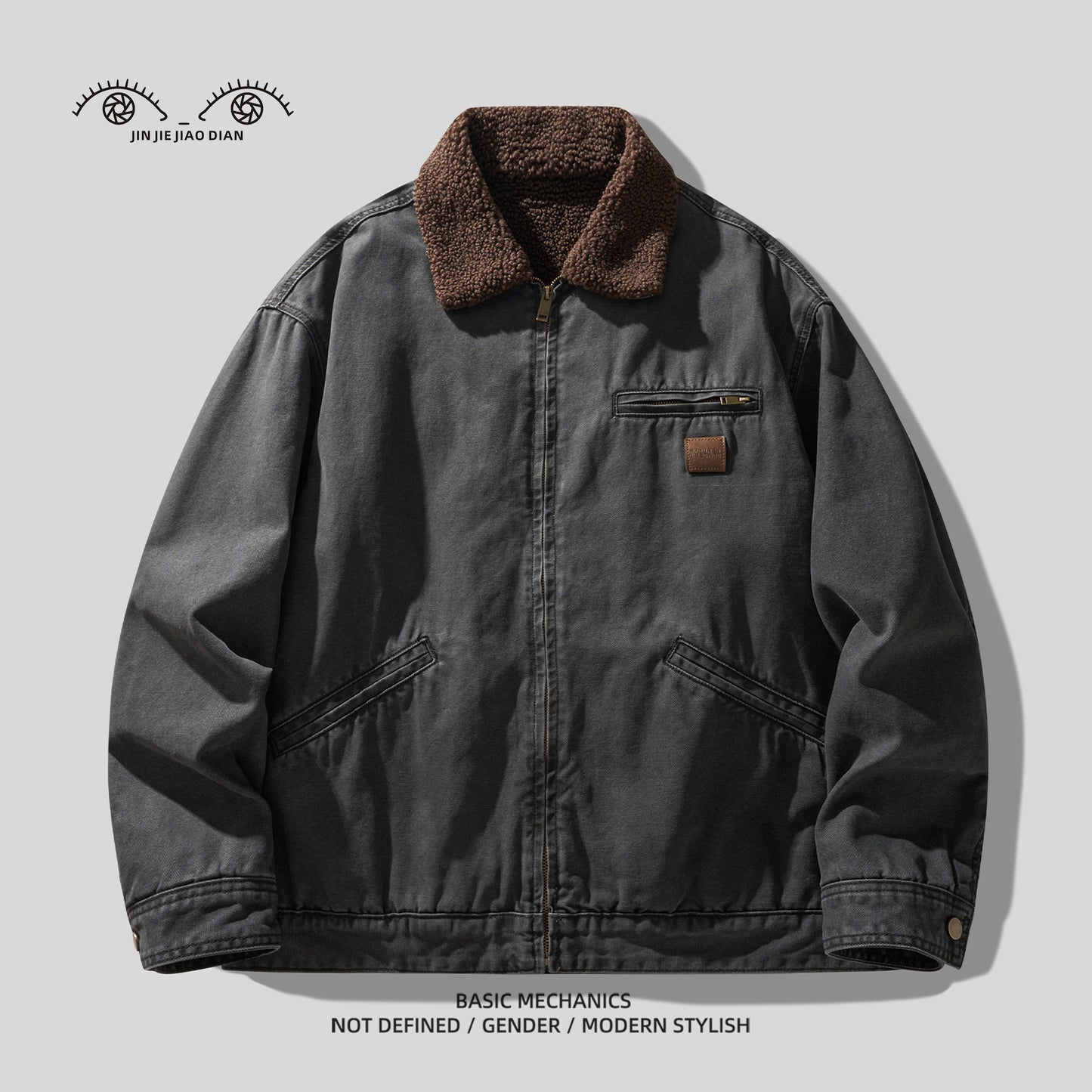 Detroit Heavyweight Lamb-Wool Workwear Jacket – Insulated Cotton Coat (Unisex)