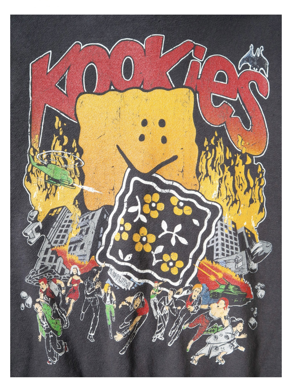 Japanese Retro Washed Cotton-Fleece Hoodie – KAPITAL 25AW Fun Print (Unisex)