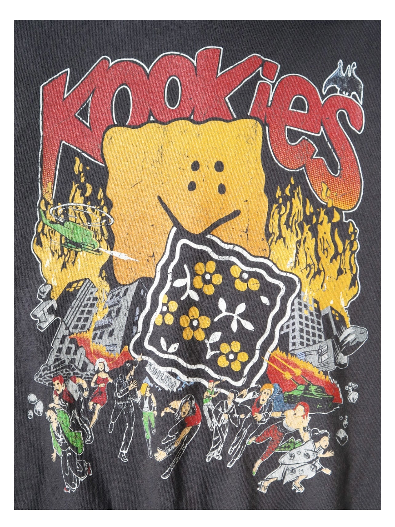 Japanese Retro Washed Cotton-Fleece Hoodie – KAPITAL 25AW Fun Print (Unisex)