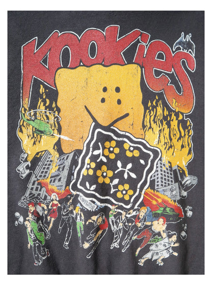 Japanese Retro Washed Cotton-Fleece Hoodie – KAPITAL 25AW Fun Print (Unisex)