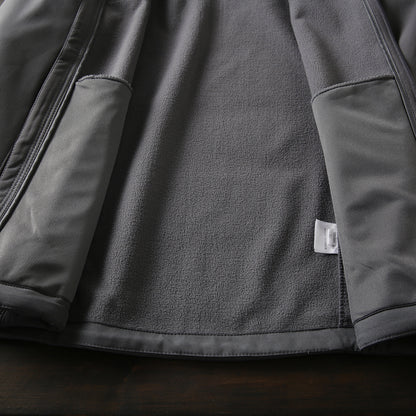Men's Premium Fleece Thermal Soft Shell Jacket - Autumn Windproof Waterproof Thickened Hooded Coat