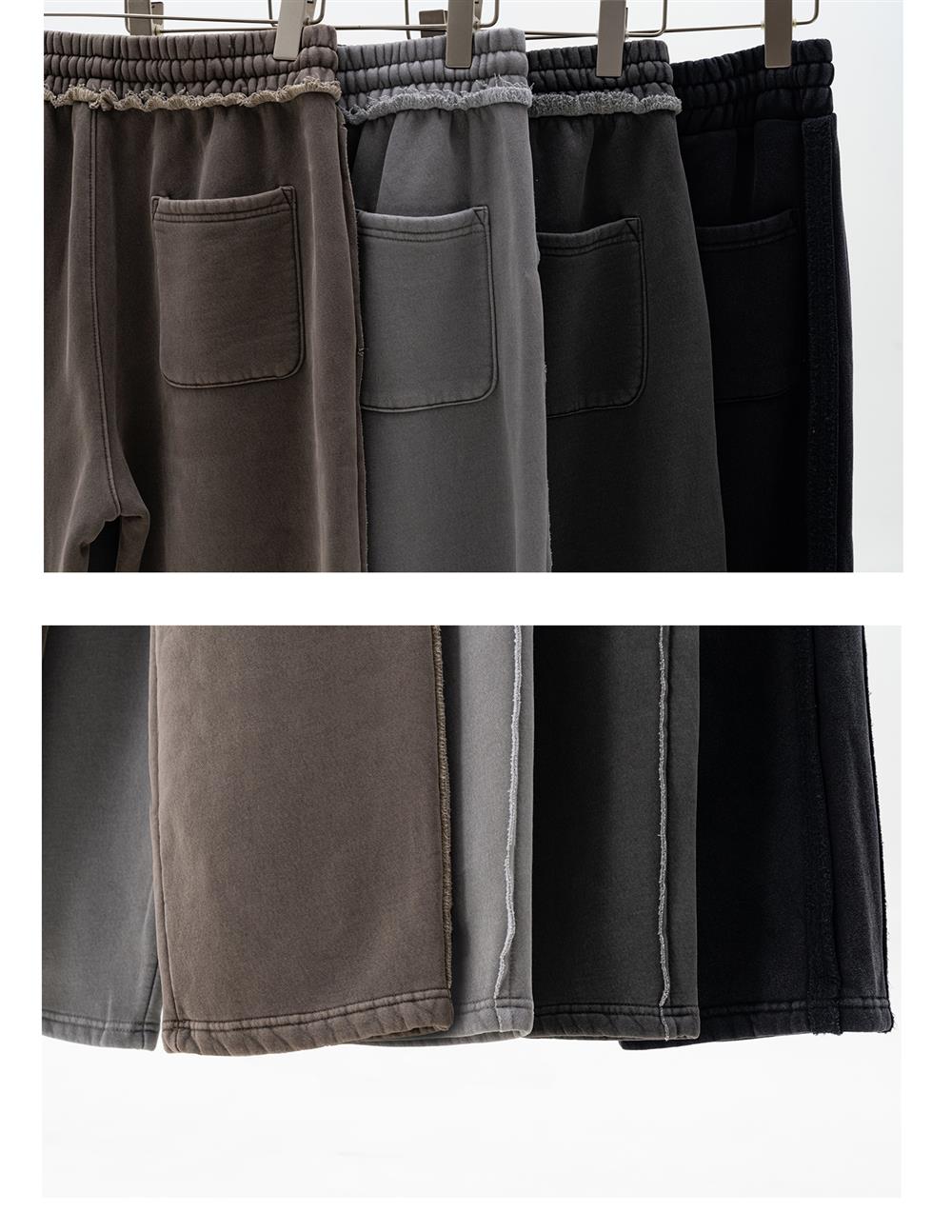 Heavyweight Fleece Washed Straight Sweatpants – Loose Casual American Style