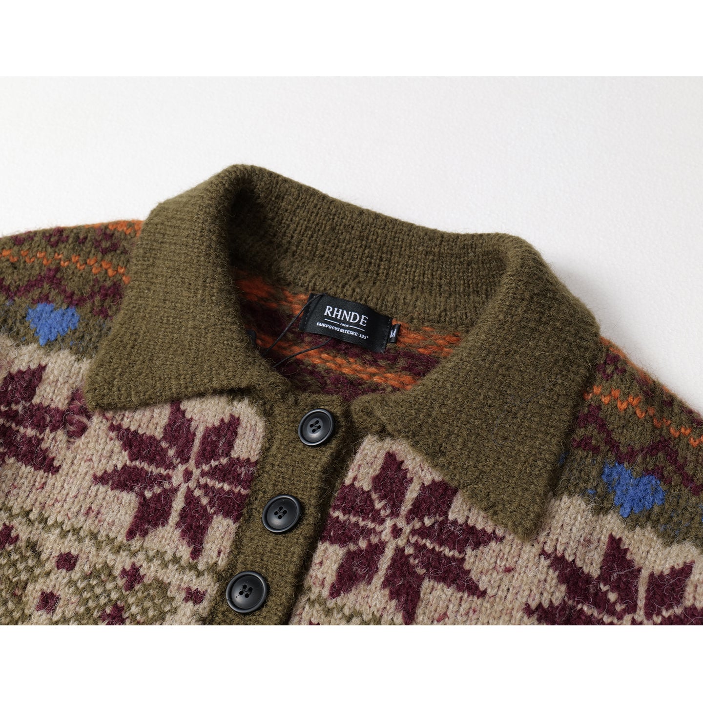 Fairland Henley-Collar Wool Blend Pullover – Heavy Vintage Knit (Unisex)
