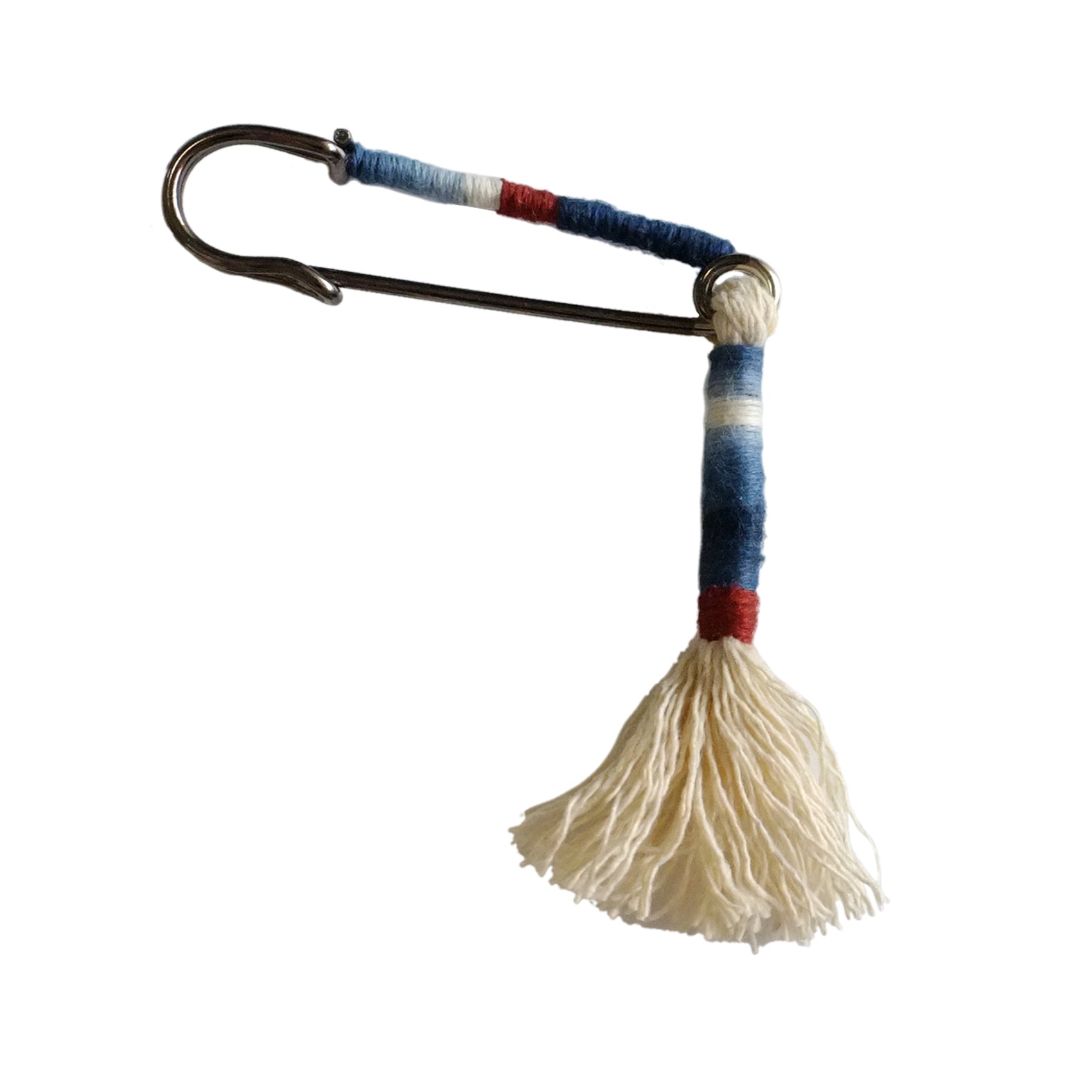 Original Design Brooch Blue Dyed Yarrow Dyed Intangible Cultural Heritage Retro Handmade Pure Cotton Brooch Plant Dyeing