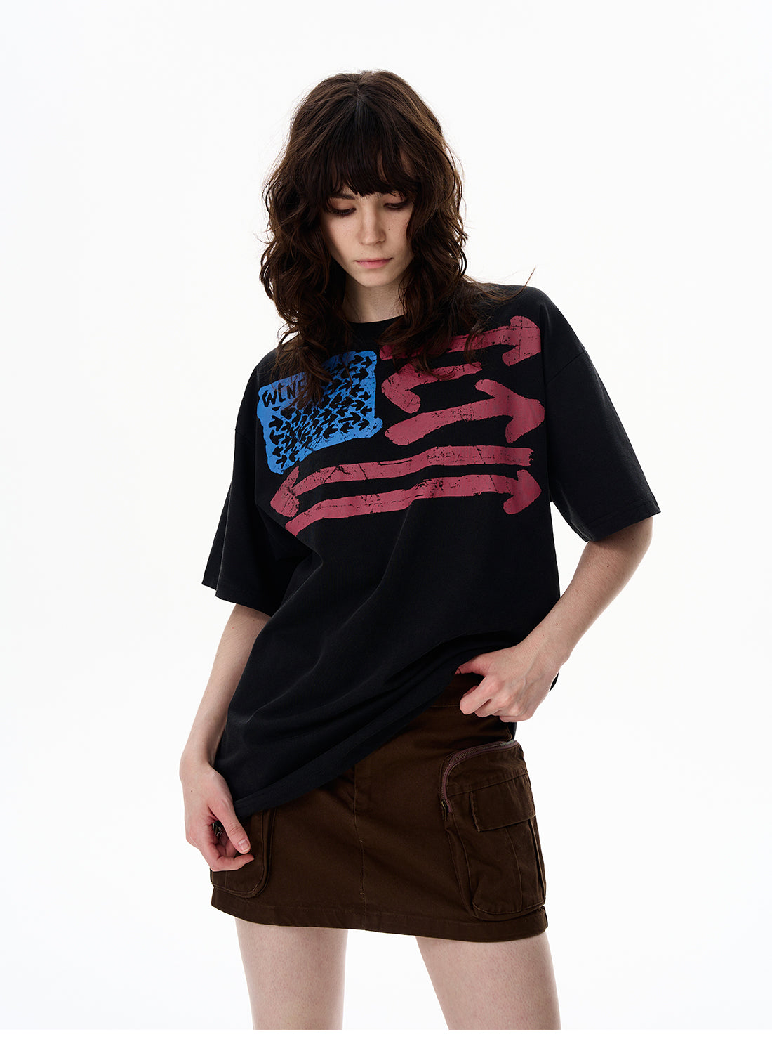American Retro Dirty Short Sleeve T-Shirt for Men Ins Trendy Brand Fashion Cool Niche Top Couple Tee