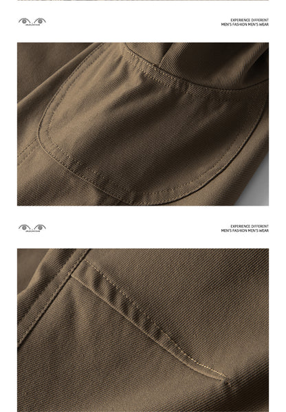 Mountain-Style Vintage Coffee-Brown Workwear Jacket – Casual Cotton Coat (Unisex)