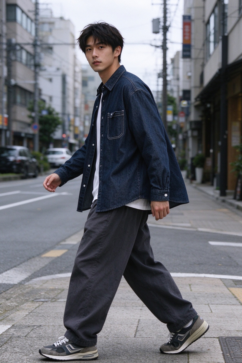 Denim Shirt – Washed Finish & Button Chest Pocket | Yamalinclothes