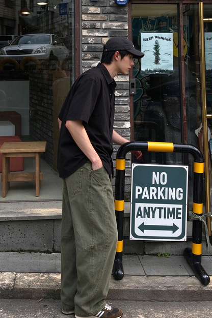 Cargo Cotton Trousers – American Casual Loose Unisex