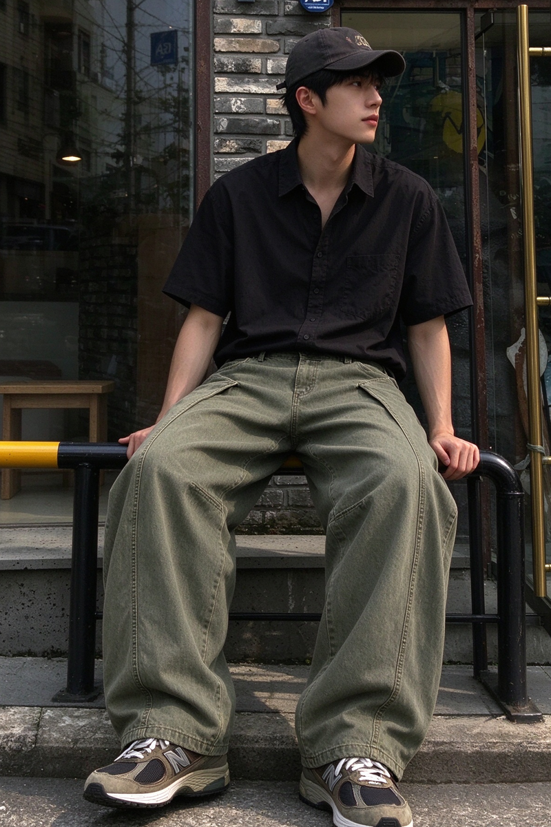 Cargo Cotton Trousers – American Casual Loose Unisex