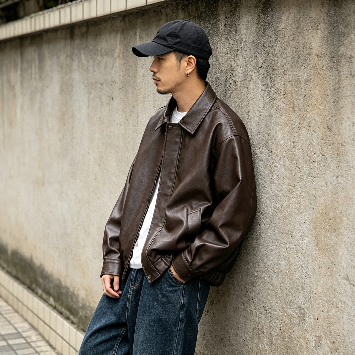 American Vintage Warm Earth-Tone Cargo Jacket – Relaxed Men's Spring Autumn Coat | Yamalinclothes