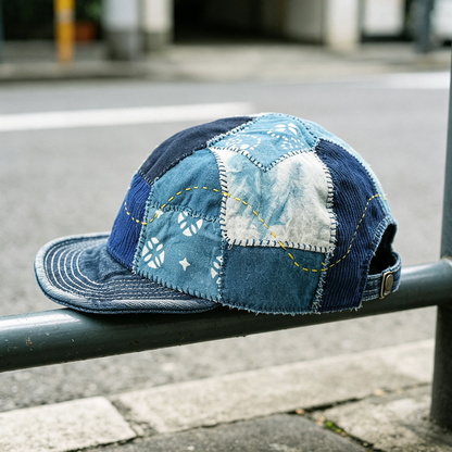 Indigo Dyed Antique Cloth Hand-Sewn Japanese Baseball Cap - Unisex Adjustable Cotton Hat – Japanese vintage | fall outfits 2026 | fall winter outfits | classy winter outfits | lazy comfy outfits | japanese streetwear | vintage workwear | yamalin clothes | Yamalinclothes