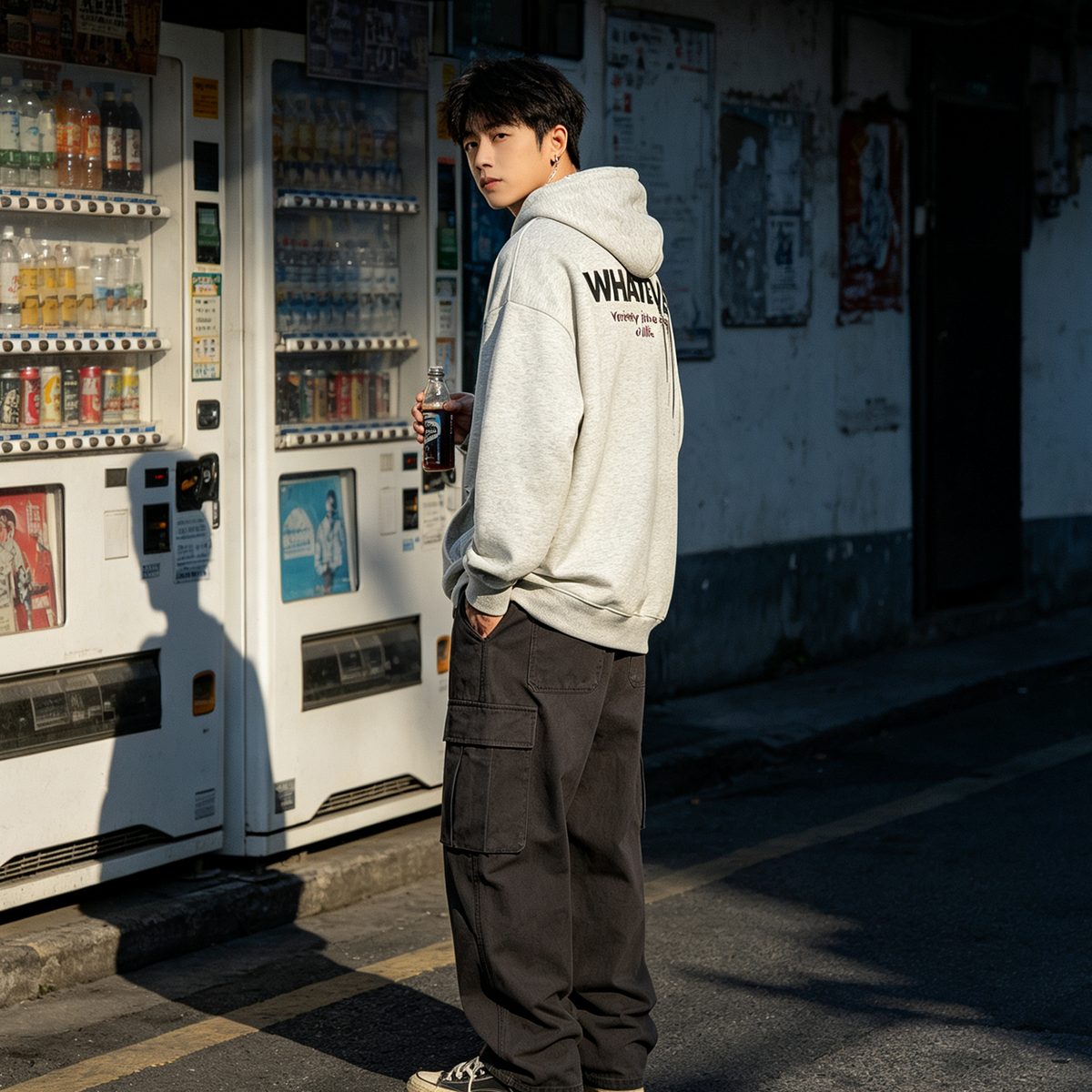 Fuzzy Letter Print Fleece Hoodie – Heavy Oversized Unisex | Yamalinclothes